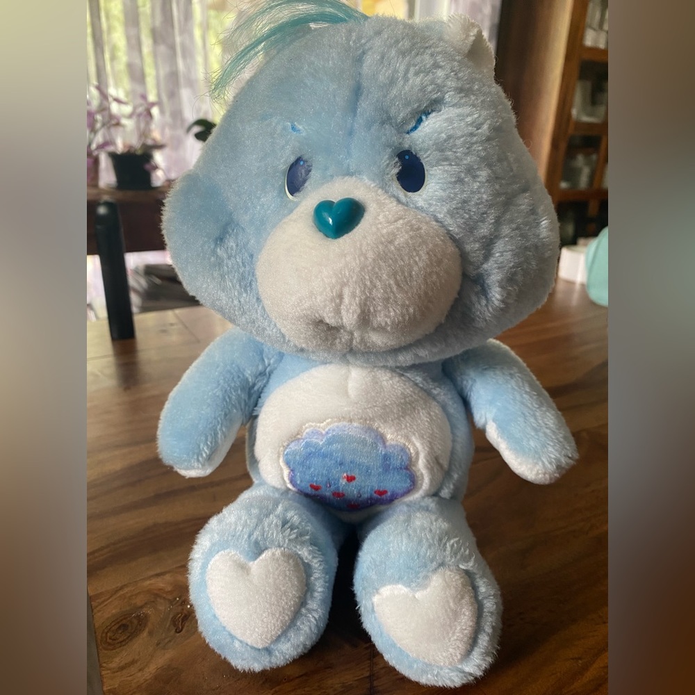 Vintage Care Bears Grumpy 80 original plush great condition